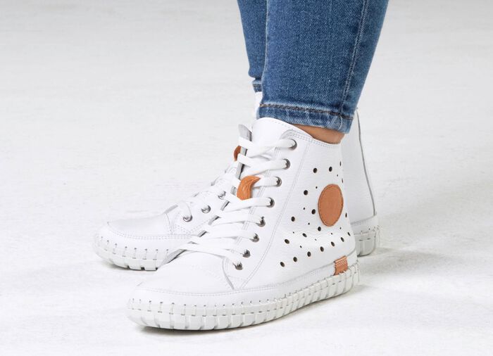 Gemini, sommerliche Damen-Boots, Weite G, mit herausnehmbarem Fussbett WEISS