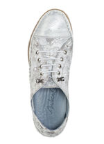 Andrea Conti Mokassin-Slipper mit Metallic-Schimmer SILBERGRAU