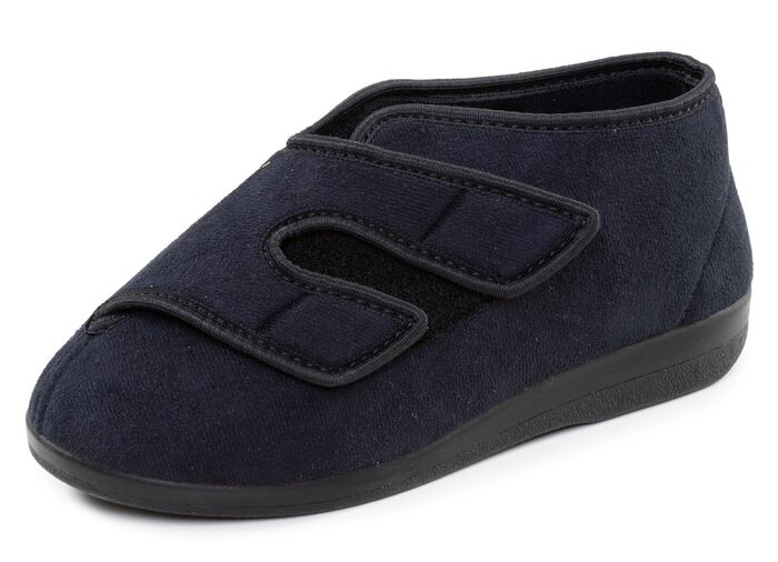 Bequeme Damen-Klettschuhe, Weite H, mit herausnehmbarem Fussbett SCHWARZ