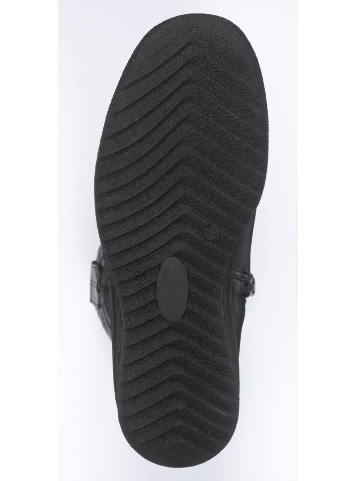 ELENA EDEN, gef&uuml;tterte Damen-Stiefel, Winterschuhe, Weite H, mit Lammfell SCHWARZ