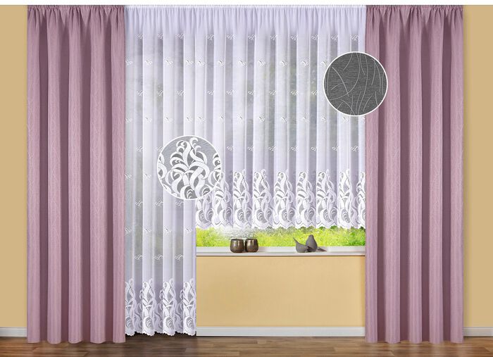 H&uuml;bscher Langvorhang mit Universalschienenband 