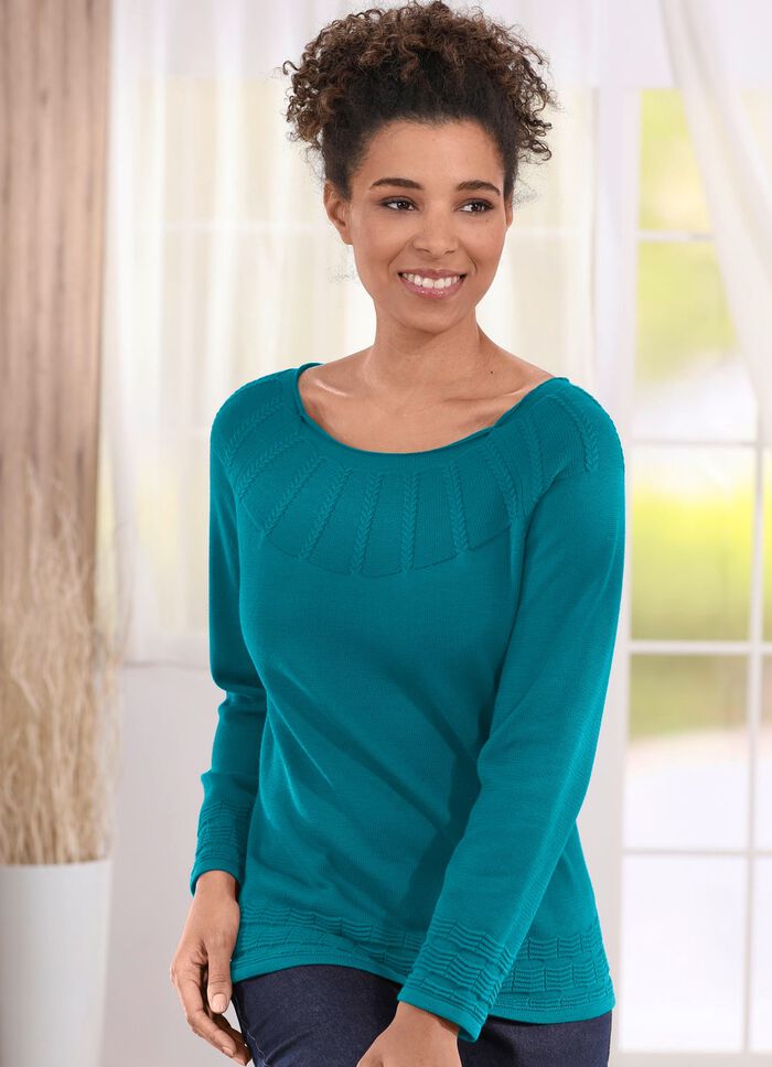 Pullover in Strukturmix 