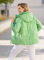Jacke mit lasergesteppten Bl&uuml;tenmotiven 