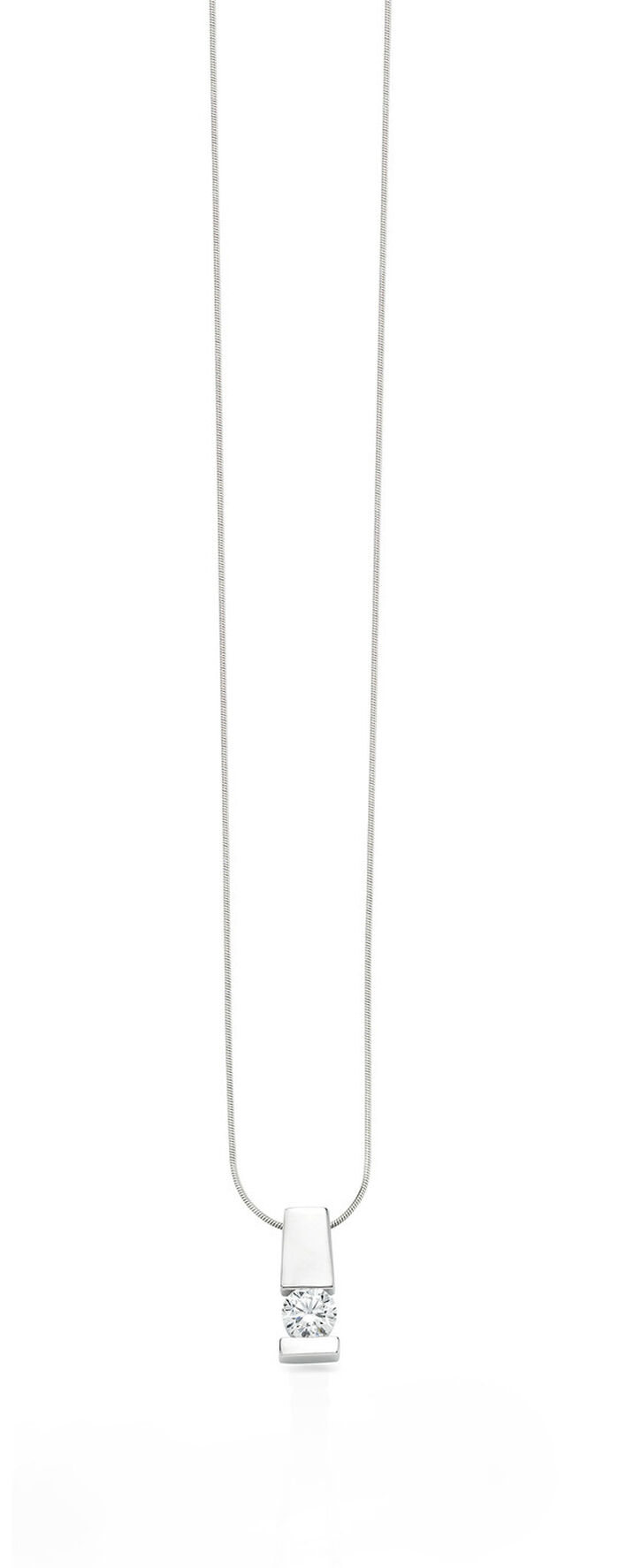 Edler Anhänger in Weissgold mit Brillant 