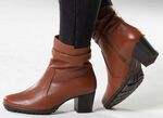 ELENA EDEN, modische Damen-Stiefeletten, Weite G, mit herausnehmbarem Fussbett COGNAC