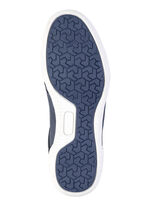 Sneaker mit elastischem Schnellschn&uuml;rsystem mit Stopper BLAU-COGNAC