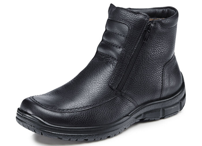 GINO GALANTE, gefütterte Herren-Boots, Winterschuhe, mit Lammfell SCHWARZ