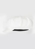 Elegante Damen-Ballonmütze, mit rückwärtigem Elastikeinsatz WEISS