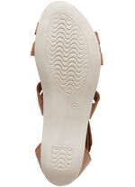 Andrea Conti Sandale mit rückwärtigem Reissverschluss COGNAC