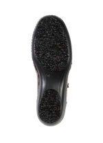 ELENA EDEN Bootie aus teilweise reptilgeprägtem Nappaleder BURGUND