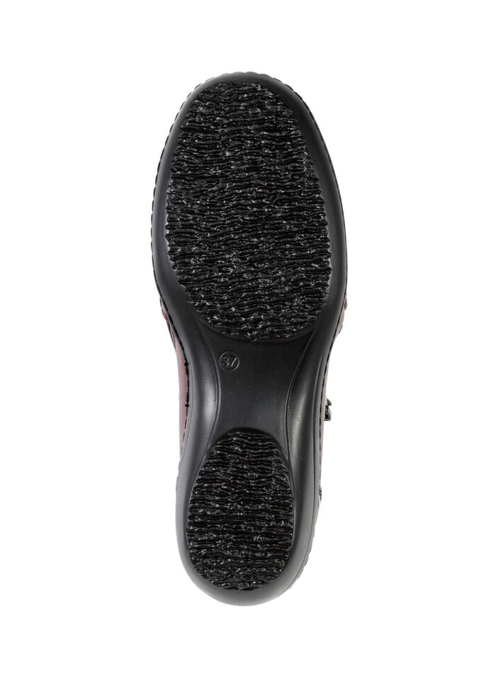 ELENA EDEN Bootie aus teilweise reptilgeprägtem Nappaleder BURGUND