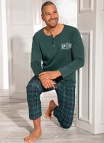 Pyjama mit Knopfleiste und Druckmotiv 