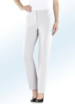 Hose mit hübscher Biesenzier ECRU