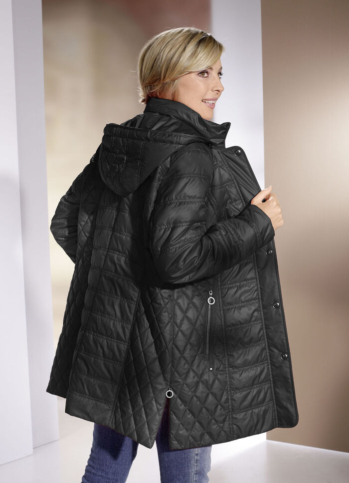 Jacke mit Reißverschluss an den Seitenschlitzen SCHWARZ