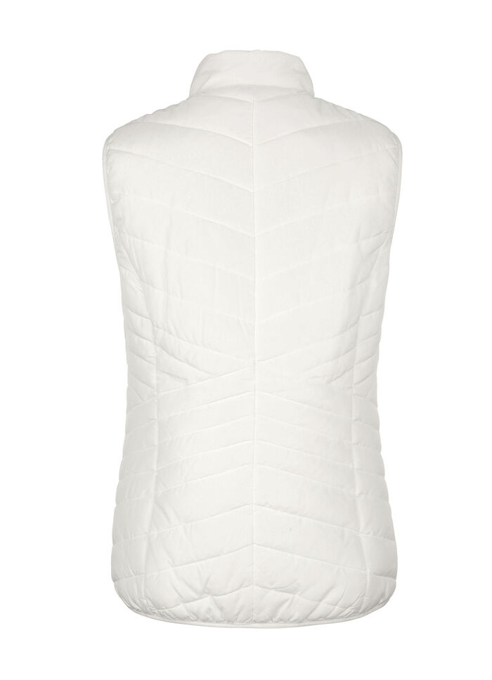 Steppweste mit Kontrastpaspelierung WEISS