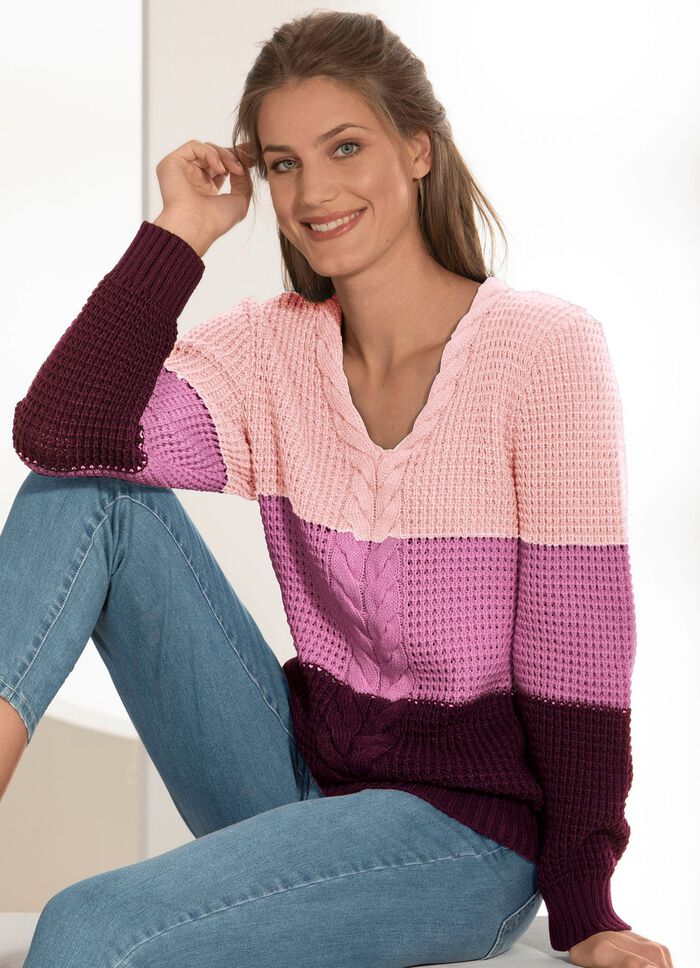 Pullover in Color-Blocking 