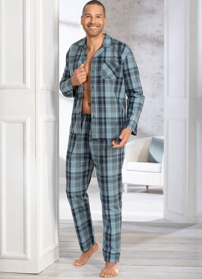 Comte-Schlafanzug mit durchgekn&ouml;pftem Oberteil 