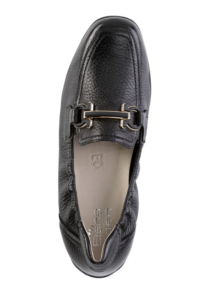 ELENA EDEN, elegante Damen-Slipper, Weite G, mit herausnehmbarem Fussbett SCHWARZ