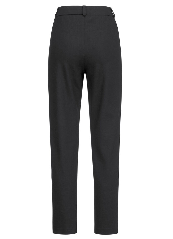 Jerseyhose mit abgesteppten Biesen SCHWARZ