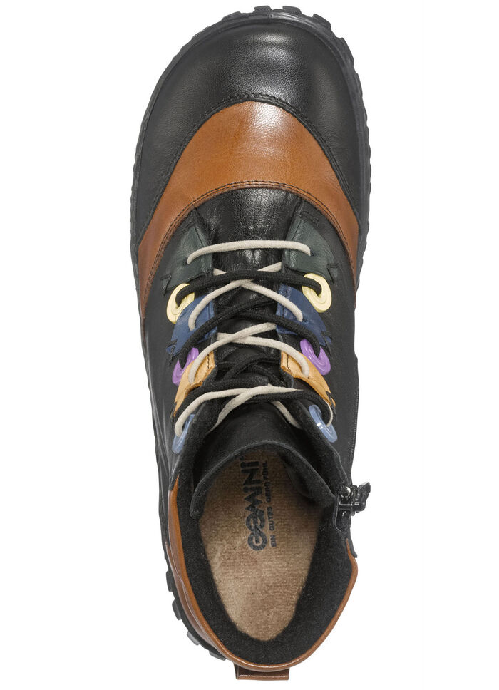 Gemini Schnür-Bootie mit pfiffigen Besätzen SCHWARZ-BUNT