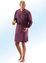 Nachthemd mit V-Ausschnitt, aufgesetzte Brusttasche 