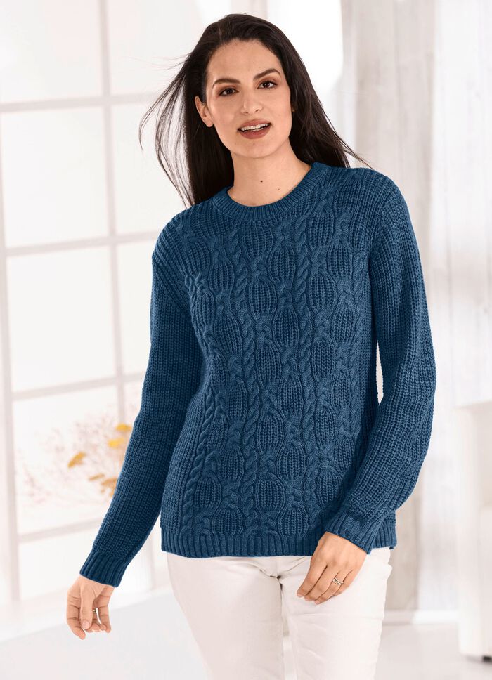 Pullover in Strickmix NACHTBLAU