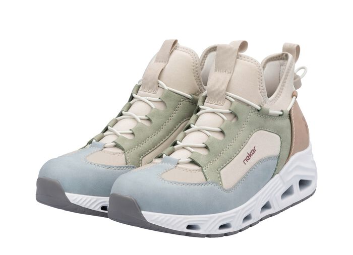 Rieker, stylische Damen-Boots, Weite G, mit herausnehmbarem Fussbett MULTICOLOR