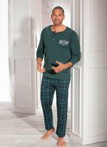 Pyjama mit Knopfleiste und Druckmotiv 