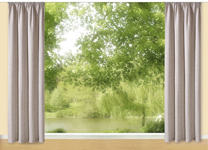 Übergardinen-Garnitur aus deutscher Fertigung NATUR