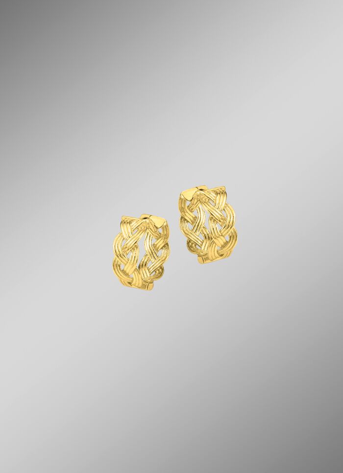 Geflochtene Creolen mit Scharnierschliesse 