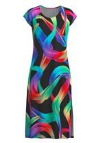 Kleid mit farbbrillantem Druckdessin 