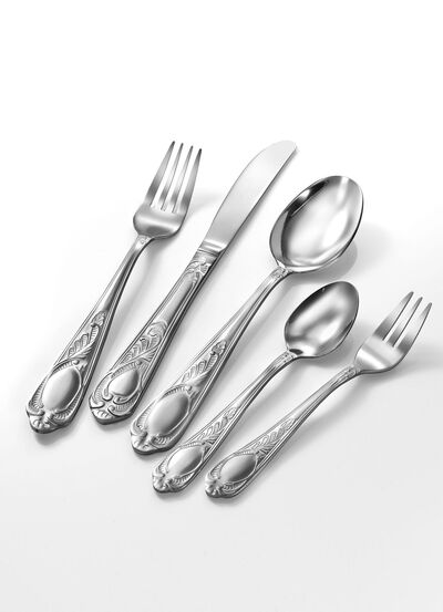 Mulex Men&uuml;besteck Rococo aus rostfreiem 18/0 Edelstahl 