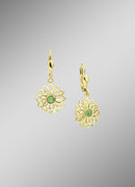 Bl&uuml;hende Eleganz: Ohrringe mit echt Smaragd 