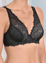 Naturana B&uuml;gel-BH aus elastischer Spitze 