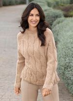 Pullover in Grobstrick BEIGE