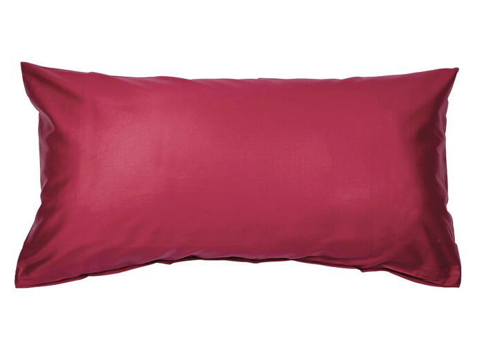 Hochwertige Mako-Satin-Kissenbez&uuml;ge mit Rei&szlig;verschluss BORDEAUX