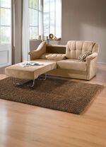 Verwandlungssofa mit hochwertiger Polsterung CREME