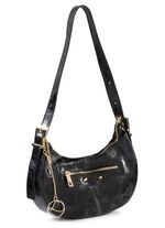 Laurina Tasche aus Crashlack-Kableder SCHWARZ