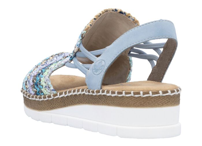 Rieker, sommerliche Damen-Sandalen, mit seitlichen Elastik-Bandagen 