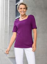 Shirt mit Karree-Ausschnitt  BEERE