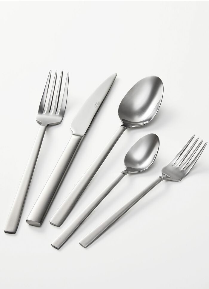 Teilsatiniertes Men&uuml;besteck aus Edelstahl 