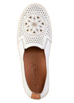 Gemini, sommerliche Damen-Slipper, Weite G, mit herausnehmbarem Fussbett WEISS