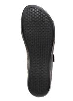 ELENA EDEN Pantolette aus Nappaleder mit Kontrast-Durchz&uuml;gen SCHWARZ