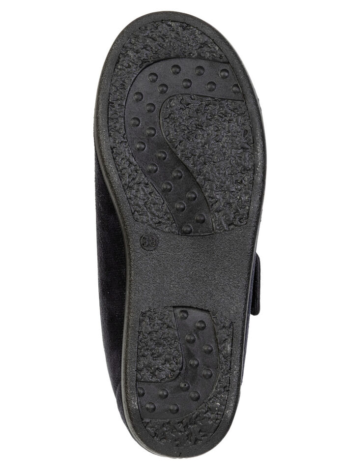 Bequeme Damen-Klettschuhe, Weite H, mit herausnehmbarem Fussbett SCHWARZ