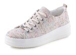 Remonte Sneaker aus effektvoll strukturiertem Textilmaterial WEISS-MULTICOLOR