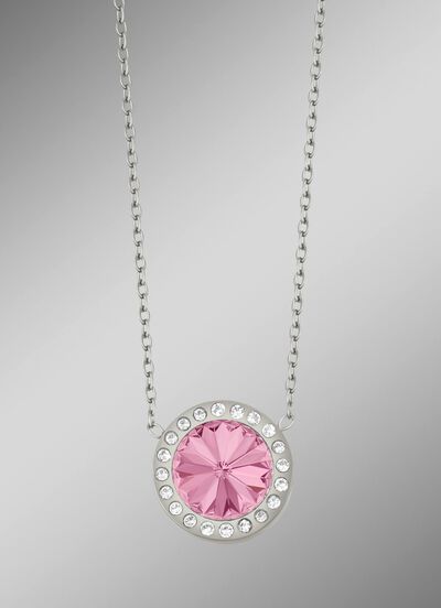 Halskette mit Swarovski&reg;-Kristall in Pink 