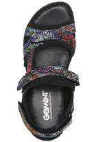 Gemini Trekking-Sandale mit bunter Floral-Pr&auml;gung SCHWARZ