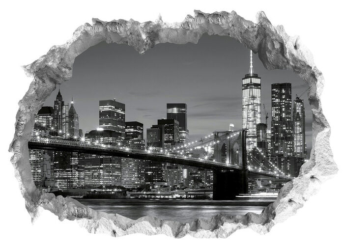 3D-Wand-Tattoo New York mit beeindruckendem 3D-Effekt 
