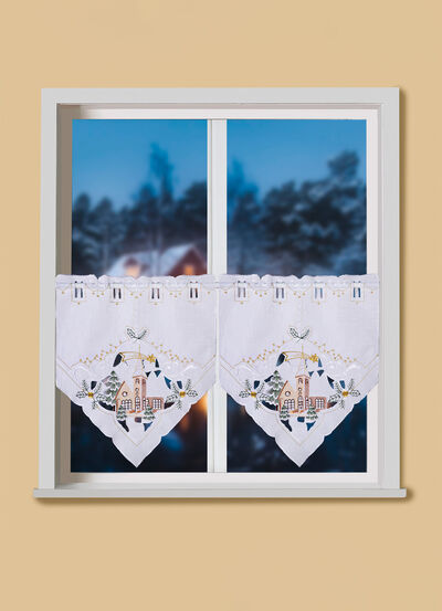 Scheibenhänger, 2er-Set, in Leinenoptik 