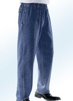Schlupfjeans mit Gummibund und Kordelzug in 4 Farben JEANSBLAU